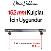 Arsin Füme Metal Kulp 192 mm-19.2 cm Mobilya Mutfak Dolap Kapak Çekmece Dolabı Kulpları Kulbu Kulpu - 3