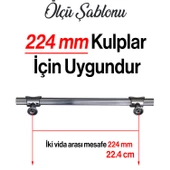 Arsin Füme Metal Kulp 224 mm-22.4 cm Dolap Mobilya Mutfak Kapak Çekmece Dolabı Kulpları Kulbu Kulpu thumbnail 3