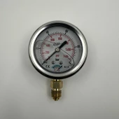 Manometre Gliserinli Alttan Çıkışlı Q63 - 0 - 100 Bar 1/4 thumbnail 3