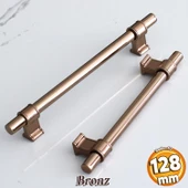 Hisar Bronz Metal Kulp 128 mm-12.8 cm Mobilya Dolap Mutfak Kapak Çekmece Dolabı Kulpları Kulbu Kulpu - 1
