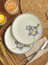 Sipahi Menekşe 2 li Porseşlen Pasta Tabağı - 1