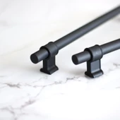 Hisar Siyah Metal Kulp 128 mm-12.8 cm Mutfak Mobilya Çekmece Dolap Kapak Dolabı Kulpları Kulbu Kulpu - 6