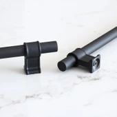 Hisar Siyah Metal Kulp 128 mm-12.8 cm Mutfak Mobilya Çekmece Dolap Kapak Dolabı Kulpları Kulbu Kulpu - 9