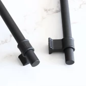 Hisar Siyah Metal Kulp 128 mm-12.8 cm Mutfak Mobilya Çekmece Dolap Kapak Dolabı Kulpları Kulbu Kulpu - 7