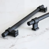 Hisar Siyah Metal Kulp 128 mm-12.8 cm Mutfak Mobilya Çekmece Dolap Kapak Dolabı Kulpları Kulbu Kulpu - 4