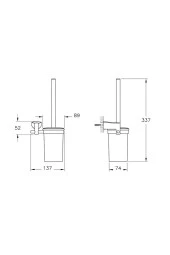 VitrA Base 800 Tuvalet Fırçalığı Duvardan Krom A44087 - 2