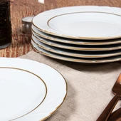 GÜRAL PORSELEN Soprano 6 Adet 16 cm Tatlı Tabağı Mat Altın Yaldız 23 thumbnail 4