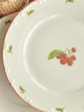 Sipahi Kiraz 2 li Porselen Pasta Tabağı 19 cm - 2