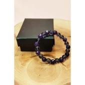 Ametist Doğal Taş Bileklik Kutulu - 4