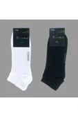 Premium 10 Çift Bambu Erkek Sıkmaz İz Bırakmaz Lastikli Patik Çorap (5 Siyah + 5 Beyaz) - 1
