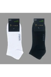 Premium 10 Çift Bambu Kadın Sıkmaz İz Bırakmaz Lastikli Patik Çorap (5 Siyah + 5 Beyaz) - 1