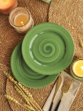 Hisar Dönence Porselen 2 li Pasta Tab. Yeşil 19 cm - 1