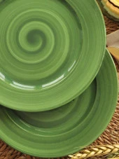 Hisar Dönence Porselen 2 li Pasta Tab. Yeşil 19 cm - 2