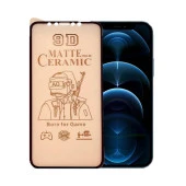 iPhone 12 Pro Max Ekran Koruyucu 9D Mat Seramik Nano Tam Kaplayan - 1