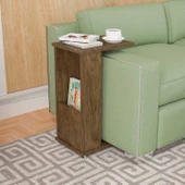 MODİLAYN CAN Gazetelikli C Yan Sehpa, Tekerlekli Sehpa -CEVİZ- - 3