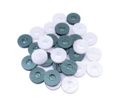 Sedefli Yeşil - Beyaz 35 mm Tavla Pulu 3,5 cm thumbnail 2