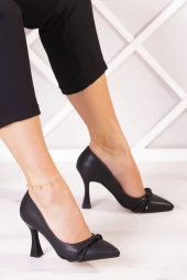 Erkan Saçmacı Elisha Siyah Vegan Burma Taşlı Abiye Ayakkabı - 2