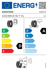 Goodyear 225/40R18 92Y Eag F1 Asy 5 XL FP Oto Yaz Lastiği (Üretim Yılı: 2024) thumbnail 2