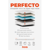 NOA YATAK Perfecto Ortopedik Visco Jel Paket Yaylı Yatak - 7