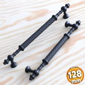 Ladin Siyah Metal Kulp 128 mm (12.8 cm) Mobilya Çekmece Mutfak Dolabı Dolap Kapak Kulpları Kulbu - 1