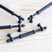 Ladin Siyah Metal Kulp 224 mm (22.4 cm) Mobilya Çekmece Mutfak Dolabı Dolap Kapak Kulpları Kulbu thumbnail 4