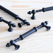 Ladin Siyah Metal Kulp 224 mm (22.4 cm) Mobilya Çekmece Mutfak Dolabı Dolap Kapak Kulpları Kulbu thumbnail 6