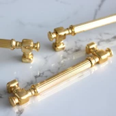 Talas Altın Çizgi Metal Kulp 128 mm 12.8 cm Mobilya Çekmece Mutfak Dolabı Dolap Kapak Kulpları Kulbu thumbnail 9