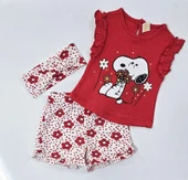 Snoopy Kız Bebek Şortlu Takım - 2