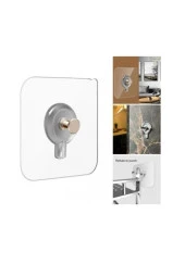 Vidalı Yapışkanlı Şeffaf Askı 4 Adet thumbnail 6