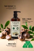 Naturix Siyah Sarımsak Şampuanı - Paraben, Tuz, Fosfat İçermeyen Kokusuz & Tuzsuz 600ml - 2