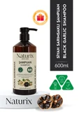 Naturix Siyah Sarımsak Şampuanı - Paraben, Tuz, Fosfat İçermeyen Kokusuz & Tuzsuz 600ml - 1