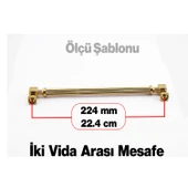 Talas Altın Çizgi Metal Kulp 224 mm 22.4 cm Mobilya Çekmece Mutfak Dolabı Dolap Kapak Kulpları Kulbu thumbnail 2