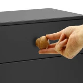 Düğme Kulp Mobilya Dolap Çekmece Kulpu Kulbu Plastik Kahverengi Ceviz Tek Vidalı Kulp thumbnail 1