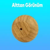 Düğme Kulp Mobilya Dolap Çekmece Kulpu Kulbu Plastik Kahverengi Ceviz Tek Vidalı Kulp thumbnail 2