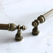 Metal Mobilya Kulp Dolap Çekmece Kapak Mutfak Kulpları Kulbu Dolabı Kulpu Metal 96 mm Antik Sarı thumbnail 3