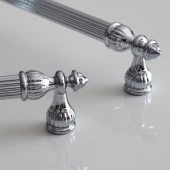 Kulp Metal Mobilya Dolap Çekmece Kapak Mutfak Kulpları Kulbu Dolabı Kulpu 96 mm Krom Renk thumbnail 2