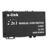 S-Link Sl-325 2 Port Vga+Ps2 1.8M M/M Kablolu Manuel Kvm Switch - 1