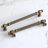 Talas Eskitme Antik Sarı Çizgili Metal 192 mm 19.2 cm Mobilya Mutfak Dolap Kulpu Kulbu Kulpları - 2