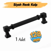 Talas Siyah Çizgili Metal Lüks Kulp 128 mm 12.8 cm Mobilya Mutfak Çekmece Dolabı Dolap Kulpları Kulb thumbnail 1