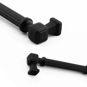 Talas Siyah Çizgili Metal Lüks Kulp 128 mm 12.8 cm Mobilya Mutfak Çekmece Dolabı Dolap Kulpları Kulb thumbnail 4
