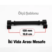 Talas Siyah Çizgili Metal Lüks Kulp 128 mm 12.8 cm Mobilya Mutfak Çekmece Dolabı Dolap Kulpları Kulb thumbnail 2