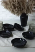 Keramika Mat Siyah Sirius Çerezlik / Sosluk 12 Cm 6 Adet 956 thumbnail 1