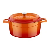 Lava Döküm Yuvarlak Tencere Trendy Çap 24 Cm LVYTC24K2O thumbnail 1