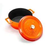 Lava Döküm Yuvarlak Tencere Trendy Çap 24 Cm LVYTC24K2O thumbnail 2