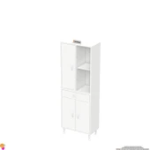 Modilayn AFRA 55x173x32,5 Çok Amaçlı Banyo Mutfak Erzak Kavonoz Kiler Ayakkabı Dolabı - 7