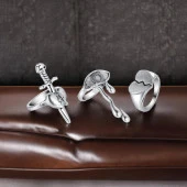 Oksitli Gümüş 3'lü Yüzük Seti - Modern ve Şık Tasarım thumbnail 2