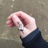 Oksitli Gümüş 3'lü Yüzük Seti - Modern ve Şık Tasarım thumbnail 5