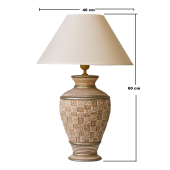 Orhun Abajur, Table Lamp, Yükseklik 70 , Çap 40 cm - 3