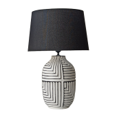 Aztek, Seramik Abajur, Masa Lambası, Table Lamp, Yükseklik 67 , Çap 39cm, - 1