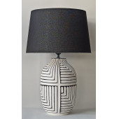 Aztek, Seramik Abajur, Masa Lambası, Table Lamp, Yükseklik 67 , Çap 39cm, - 2
